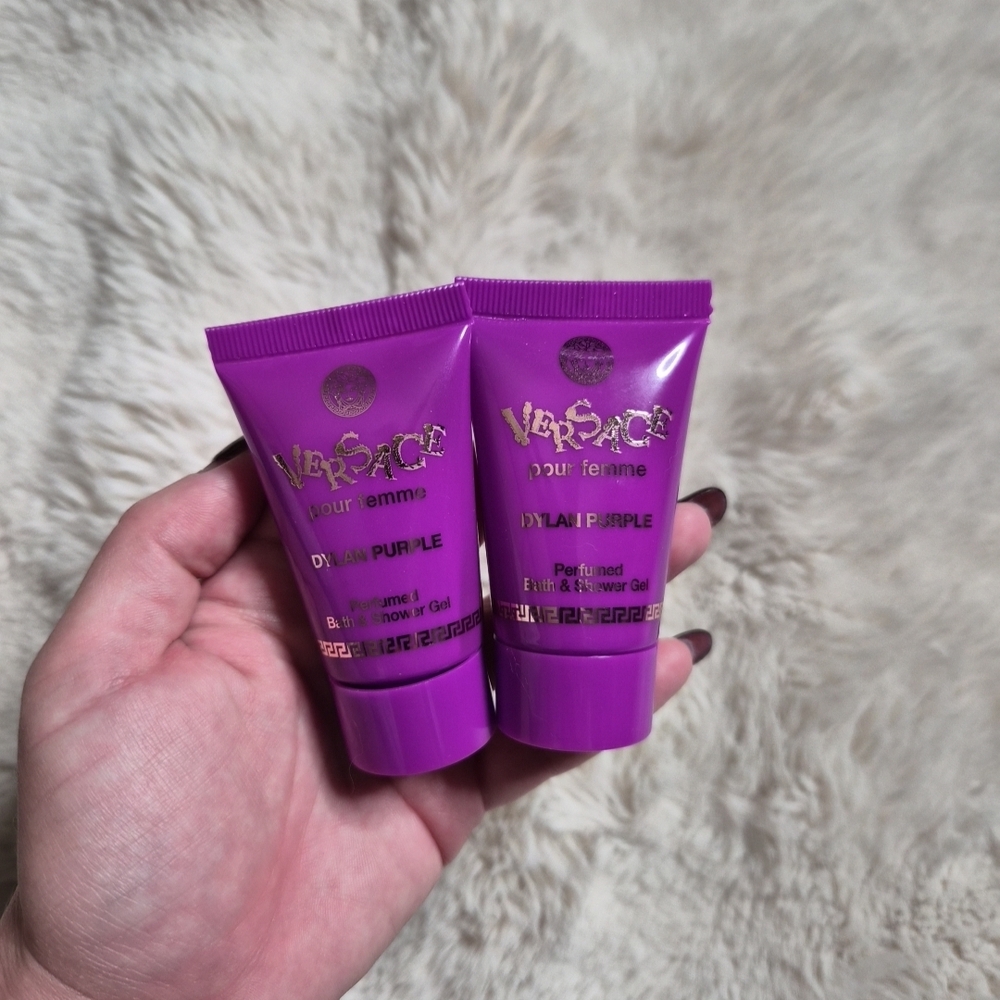 Womens Versace Dylan Purple Shower Gel Perfumed Bath Wash 25 mL 0.8 fl oz 2 Pack